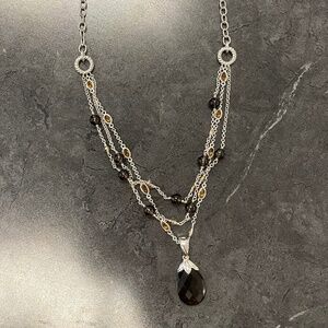 Sterling Silver Stone Necklace